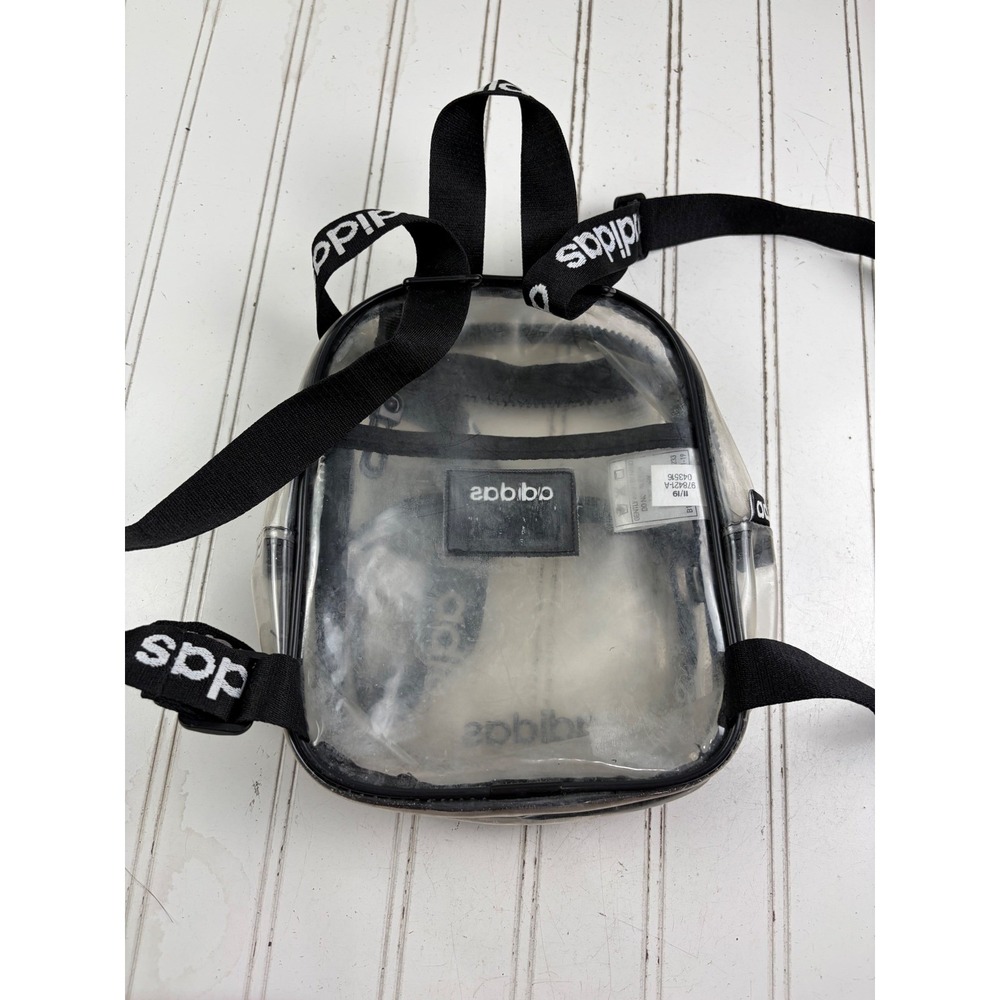 Adidas Original Transparent Clear Mini Festival Concert Backpack Bag Unisex - Picture 3 of 9